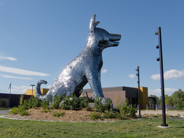 Oversized Silver Dog, Denver, Colorado