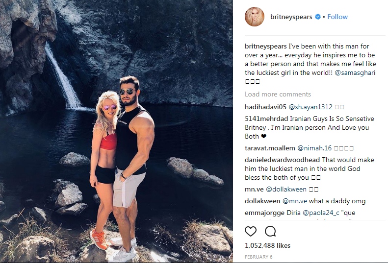 Britney Spears Boyfriend Sam Asghari Gets Very Romantic On Instagram HollywoodGossip